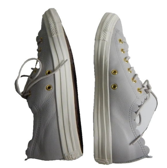 Converse Frill Thrills Scalloped Leather Sneakers - Picture 6 of 7